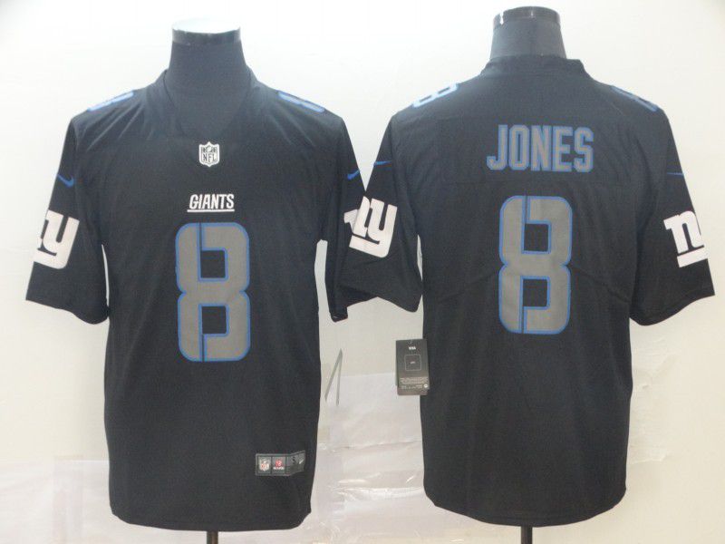 Men New York Giants #8 Jones Black Nike  Fashion Impact Black Color Rush Limited Jersey->new york giants->NFL Jersey